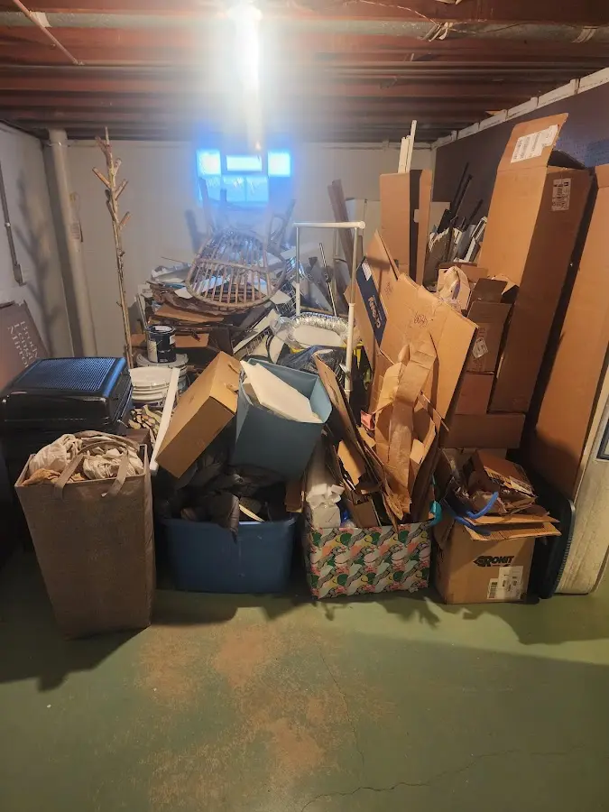 Roll-off dumpster container at job site for 20 Yard Dumpster Rental in Riverside